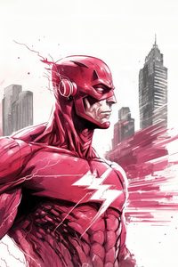 The Flash Comic Sketch Art 5k (320x480) Resolution Wallpaper
