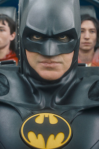 The Flash Featuring Michael Keaton Batman (480x800) Resolution Wallpaper