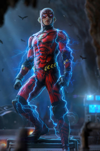 720x1280 The Flash In Batcave