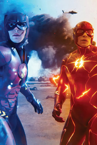 640x1136 The Flash Movie Featuring Both Barry Allen