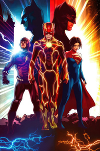 1280x2120 The Flash Movie Poster Art 4k