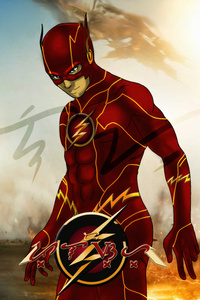 The Flash Red Thunder (1440x2960) Resolution Wallpaper