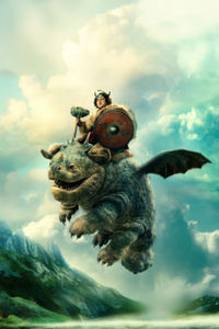 The Gruesome Gronckle In How To Train Your Dragon 2025 (1440x2960) Resolution Wallpaper