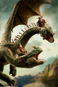 The Hideous Zippleback In How To Train Your Dragon 2025 (1440x2960) Resolution Wallpaper