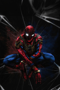 1242x2688 The Iron Spiderman