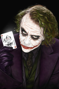 The Joker Artwork (640x1136) Resolution Wallpaper