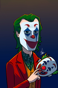 800x1280 The Joker Mask Out 4k