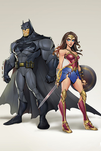 800x1280 The Justice League Heroes Cartoons Minimal 4k