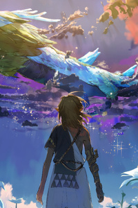 The Legend Of Zelda Tears Of The Kingdom 4k (1280x2120) Resolution Wallpaper