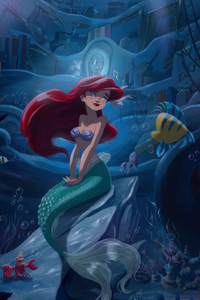 The Little Mermaid Original Poster (1440x2960) Resolution Wallpaper