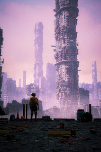 640x1136 The Lost Cyberpunk Slums