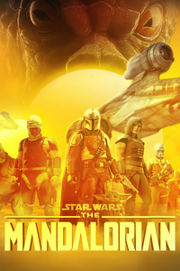 1080x2160 The Mandalorian Poster Art