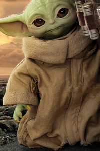 The Mandalorian Season 2 Baby Yoda (640x1136) Resolution Wallpaper