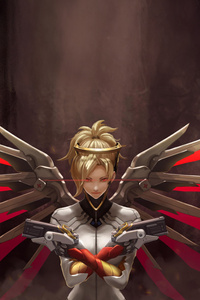 The Mercy Overwatch Cold Soul (1440x2960) Resolution Wallpaper