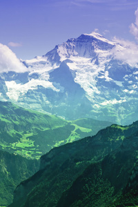 The Mighty Jungfrau Bernese Alps Switzerland 5k (1125x2436) Resolution Wallpaper