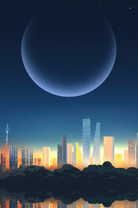 The Night Cloud City 4k (640x960) Resolution Wallpaper