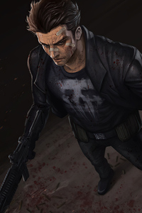 The Punisher Fan Art (360x640) Resolution Wallpaper