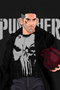 The Punisher Fan Artwork (800x1280) Resolution Wallpaper