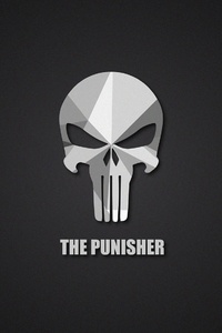 The Punisher Material Logo (800x1280) Resolution Wallpaper