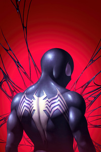 The Rise Of The Black Spider Man (480x854) Resolution Wallpaper