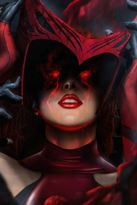 1280x2120 The Scarlet Witch Art 4k