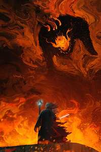 The Shadow And The Flame 4k (640x1136) Resolution Wallpaper