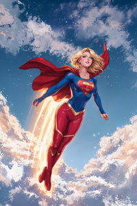 The Sky Belongs To Supergirl (1125x2436) Resolution Wallpaper