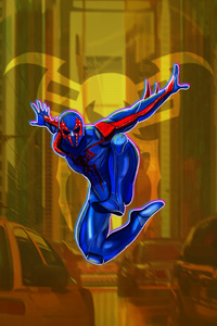 The Spiderman 2099 5k Art (1280x2120) Resolution Wallpaper