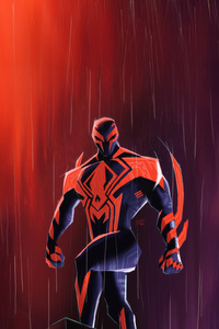 The Spiderman 2099 Into The Future (1125x2436) Resolution Wallpaper