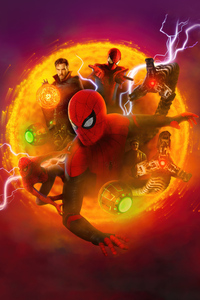 1125x2436 The Spiderman No Way Home Poster 5k