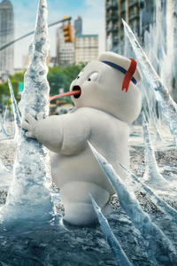 The Stay Puft Marshmallows In Ghostbusters Frozen Empire 2024 (1242x2668) Resolution Wallpaper