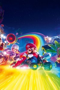 1440x2960 The Super Mario Bros Movie Rainbow Road 15k