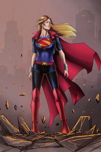 360x640 The Supergirl Sketch Comic Art 5k