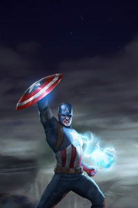 The Ultimate Hero Captain America (1080x2280) Resolution Wallpaper