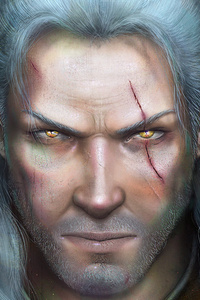 The Witcher 3 Geralt Of Rivia Art (240x400) Resolution Wallpaper