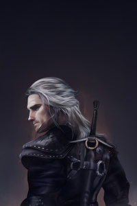 The Witcher Strikes (1280x2120) Resolution Wallpaper