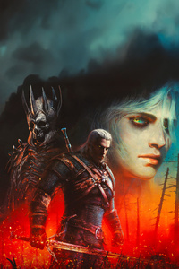 The Witcher Wild Hunt 3 10 Years Anniversary (540x960) Resolution Wallpaper