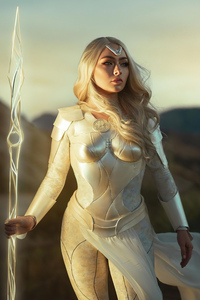 640x960 Thena From Eternals Cosplay 5k