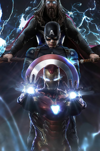 Thor And Captain America 4k (640x1136) Resolution Wallpaper