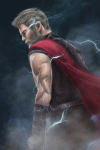 Thor Lighting God Art (800x1280) Resolution Wallpaper