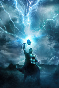 Thor Lightning Thunder 4k (480x854) Resolution Wallpaper