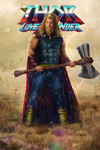 480x800 Thor Love And Thunder Poster 5k
