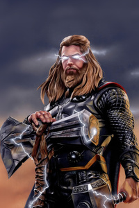Thor Mjolnir Immense Power (640x1136) Resolution Wallpaper