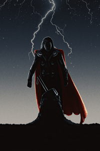 Thor Picking Up Mjolnir (320x480) Resolution Wallpaper