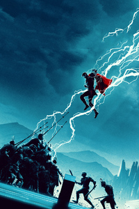 Thor Ragnarok Movie Artwork 2018 (540x960) Resolution Wallpaper