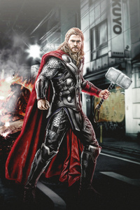 Thor Superhero (360x640) Resolution Wallpaper