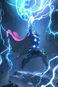 Thor Unstoppable Might (1080x2280) Resolution Wallpaper