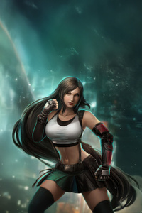 Tifa Lockhart The Star Of Final Fantasy (320x568) Resolution Wallpaper