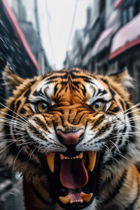 Tiger Thrilling (320x480) Resolution Wallpaper