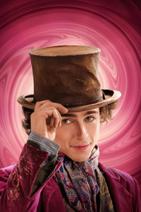 Timothee Chalamet As Willy Wonka 5k (1080x2160) Resolution Wallpaper